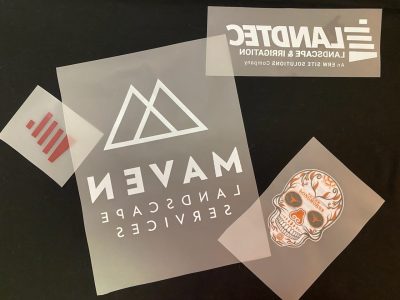 Custom printed business logo decal and promotional print products