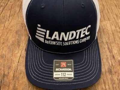 Custom embroidered Richardson 112 trucker hat for Landtec company branding
